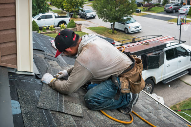 Professional Roofing technician working in Bowdon, ND